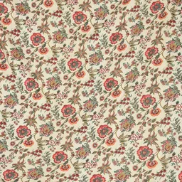 Aura Maroon & Cream-Coloured Floral 144 TC Queen Bedsheet with 2 Pillow Covers image 5