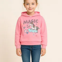YK Girls Printed Hooded Sweatshirt-picture-33