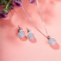 Opal Touch Brass Cubic Zirconia Jewellery set-picture-21