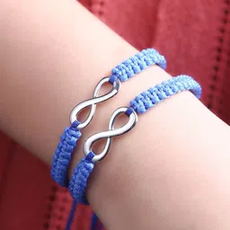 Shining Diva Fashion Set Of 2 Silver-Plated Wraparound Bracelet-picture-16