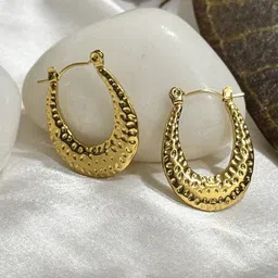 The Jewellery Tale Contemporary Hoop Earrings-image-19
