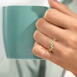 KISNA DIAMOND AND GOLD JEWELLERY Women 14KT Diamond Finger Ring - 1.29gm-image-88