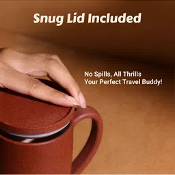 MAE Red & White 2 Pieces Printed Matte Rice Husk Coffee Mug 370 ml image 5