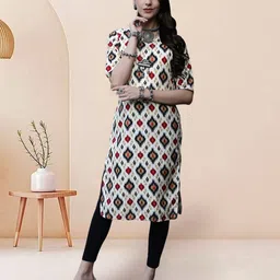 7Threads Women Ethnic Motifs Printed Floral Crepe Kurta image 3