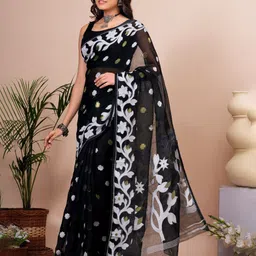 Crochetin Woven Design Ready to Wear Jamdani Saree image 3