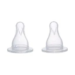 mothercare 2Pcs Transparent Standard Neck BPA -Free Fast Flow Bottle Teats image 2