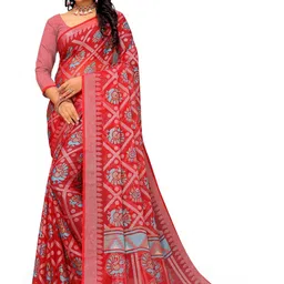 GHAN SALS Ethnic Motifs Printed Zari Border Saree-picture-22