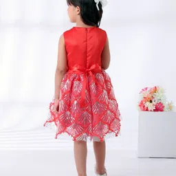 Mark & Mia Sleeveless Embellished Party Frock - Red image 3