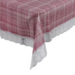 Kuber Industries Pink Geometric Printed Anti-Skid 4-Seater Table Cover image 3