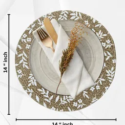 ROUGH ROAD STORE Set of 4 Cotton Round Table Placemat image 4