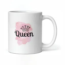 Mr UVD White & Pink Typography Printed Ceramic Glossy Mug - 350 ml-picture-26