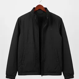 Greylongg Men Mock Collar Solid Lightweight Bomber Jacket-picture-38