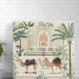 Livin'luxe Beige & Green Camel Canvas Wall Paintings-picture-13