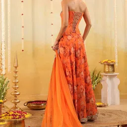 B'Infinite Floral Embellished Ready to Wear Lehenga Choli With Dupatta image 5