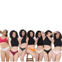 ORLIZEA Pack of 7 Women Low-Rise Cotton Blend Thongs-picture-13