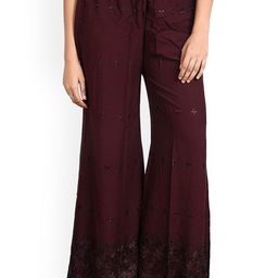 SRISARAS Women Printed Regular Fit Mid-Rise Trousers-picture-9