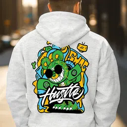 Triptee Men Hustle Monster Printed Hooded Pullover Sweatshirt-picture-41