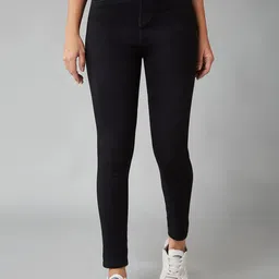 DOLCE CRUDO Women Skinny Fit Heavy Fade Stretchable Jeans-picture-40