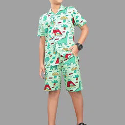 US Fly Boys Graphic Printed Shirt Collar Neck Shirt With Shorts Clothing Set-picture-23