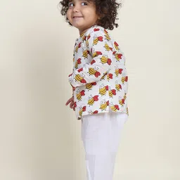 LIL PITAARA Kids Printed Pure Cotton Kurta With Pyjama image 5