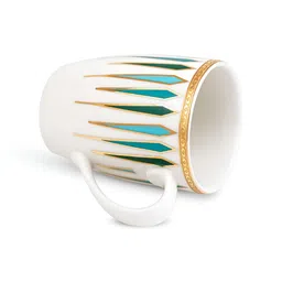 Vola Global LLP Diamond Dash - Midnight Magic White 2 Pieces Printed Glossy Mugs 230ml image 4