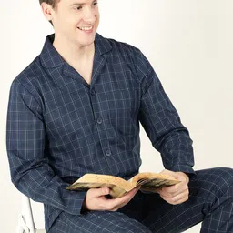 Hancock Men Checked Night suit-picture-31