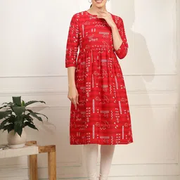 AMOUS Floral Print A-Line Midi Dress-picture-19