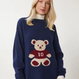 Happiness istanbul Women Printed Pullover-image-93