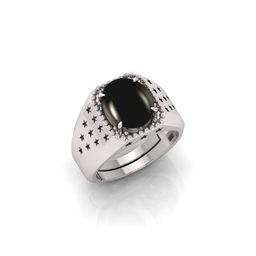 todani jems 8.25 Ratti Agate Stone Original Certified Hakik Gemstone Silver Plated | Adjustable Ring-picture-49