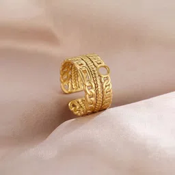 Jewels Galaxy Gold-Plated Anti Tarnish Layerd Finger Ring-picture-31