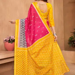 all about you Printed Zari Saree With Unstiched Blouse image 2