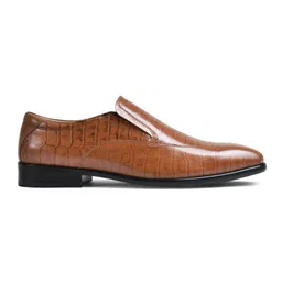 DUMANERA Men Mid-Top Round Toe Cushioned Footbed Leather Formal Slip-On Shoes-picture-33