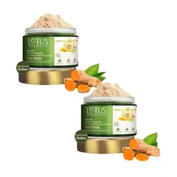 Lotus Botanicals Set Of 2 Multani Mitti, Turmeric & Orange Peel Face Pack- 120g Each image 1