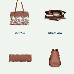 ZOUK Women Floral Printed Structured Shoulder Bag image 5