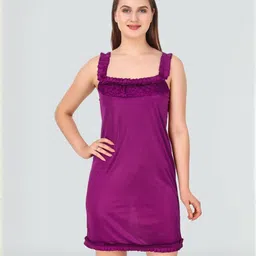 Dreambe Women Shoulder Straps Satin Baby Dolls-image-9