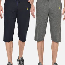 mack jonney VIMAL JONNEY Men Pack of 2 Solid Regular Fit Shorts-picture-25