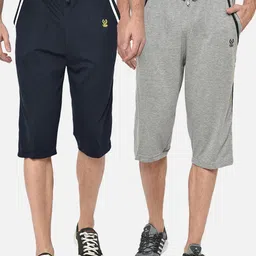 mack jonney VIMAL JONNEY Men Pack of 2 Solid Regular Fit Shorts-picture-24