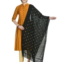 A R SILK DUPATTA HUB Woven Design Block Print Dupatta-picture-28