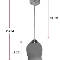1ST TIME Orange & Green Printed Bell Shaped Hanging Ceiling Lamp image 4