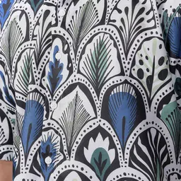 BROWN BROTHERS Unisex Relaxed Opaque Printed Casual Shirt image 2