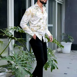 Foomer Men Standard Opaque Striped Casual Shirt image 4