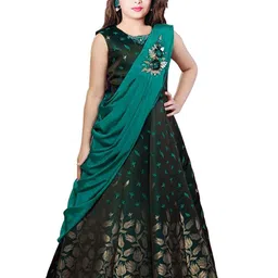 Wommaniya Impex Jacquard Fit & Flare Maxi Dress image 1