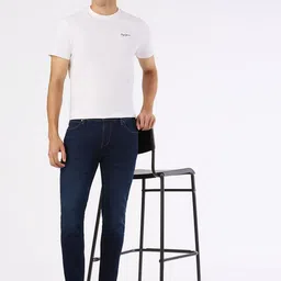 Pepe Jeans Men Oliver Skinny Fit Mid-Rise Light Fade Stretchable Powerflex Jeans image 3