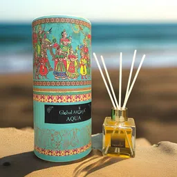 GLOBAL AROMA Blue & Red Aqua Reed Diffuser & Sticks 100ml-image-30