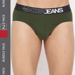 Underjeans by Spykar Men Pack of 2 Assorted Cotton Blend Blends-picture-11