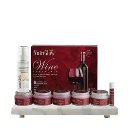 NutriGlow Wine Facial Kit 250g + 10ml & Sun Screen Fairness Lotion SPF 40 120ml-picture-29