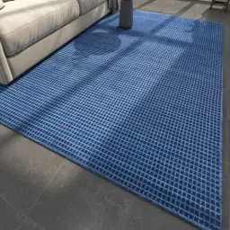 jaipur rugs Blue Solid Wool and Viscose 5 ft X 8 ft Hand Woven Rectangle Carpet-picture-20