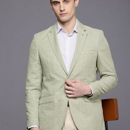 Raymond Contemporary Fit Checked Single-Breasted Formal Blazer-picture-15