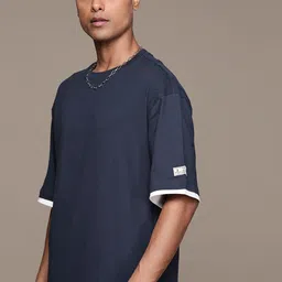 The Roadster Lifestyle Co. Drop-Shoulder Relaxed Fit Pure Cotton T-shirt-picture-14