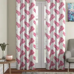 Cortina Pink Set of 2 Door Curtains image 1